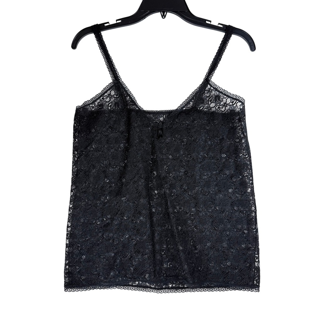 Mellem Lace Camisole Women 6 Black Sheer Italian Floral Gothic Whimsigoth
